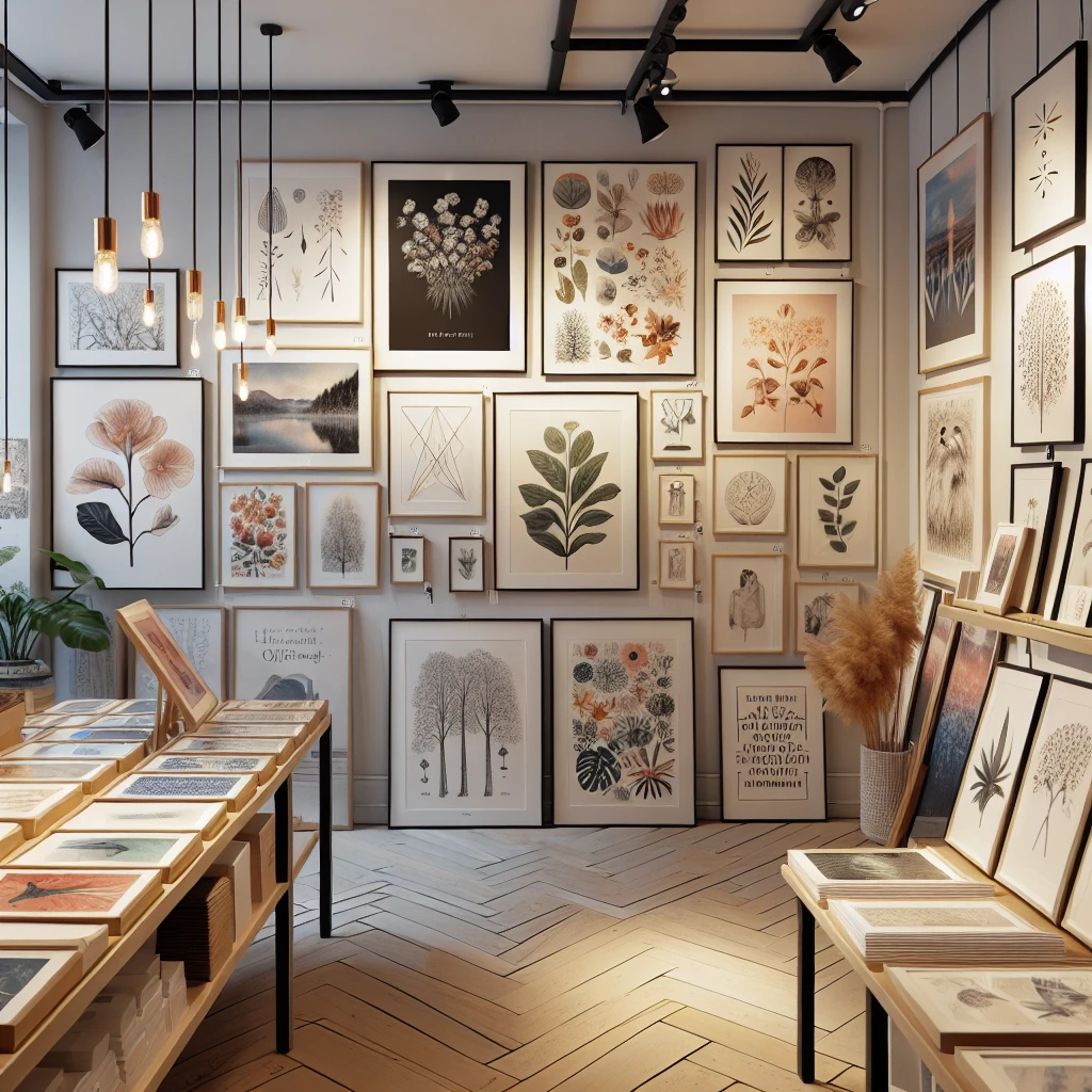 Imagine walking into an art print shop, inspired by the designs you would generally find on Pinterest